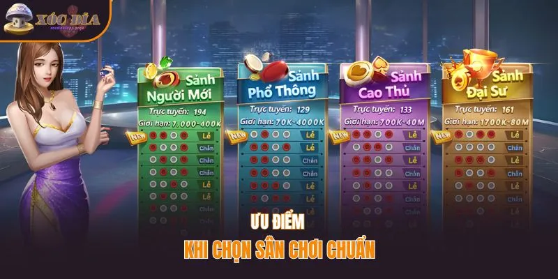 Ưu điểm khi chọn sân chơi chuẩn